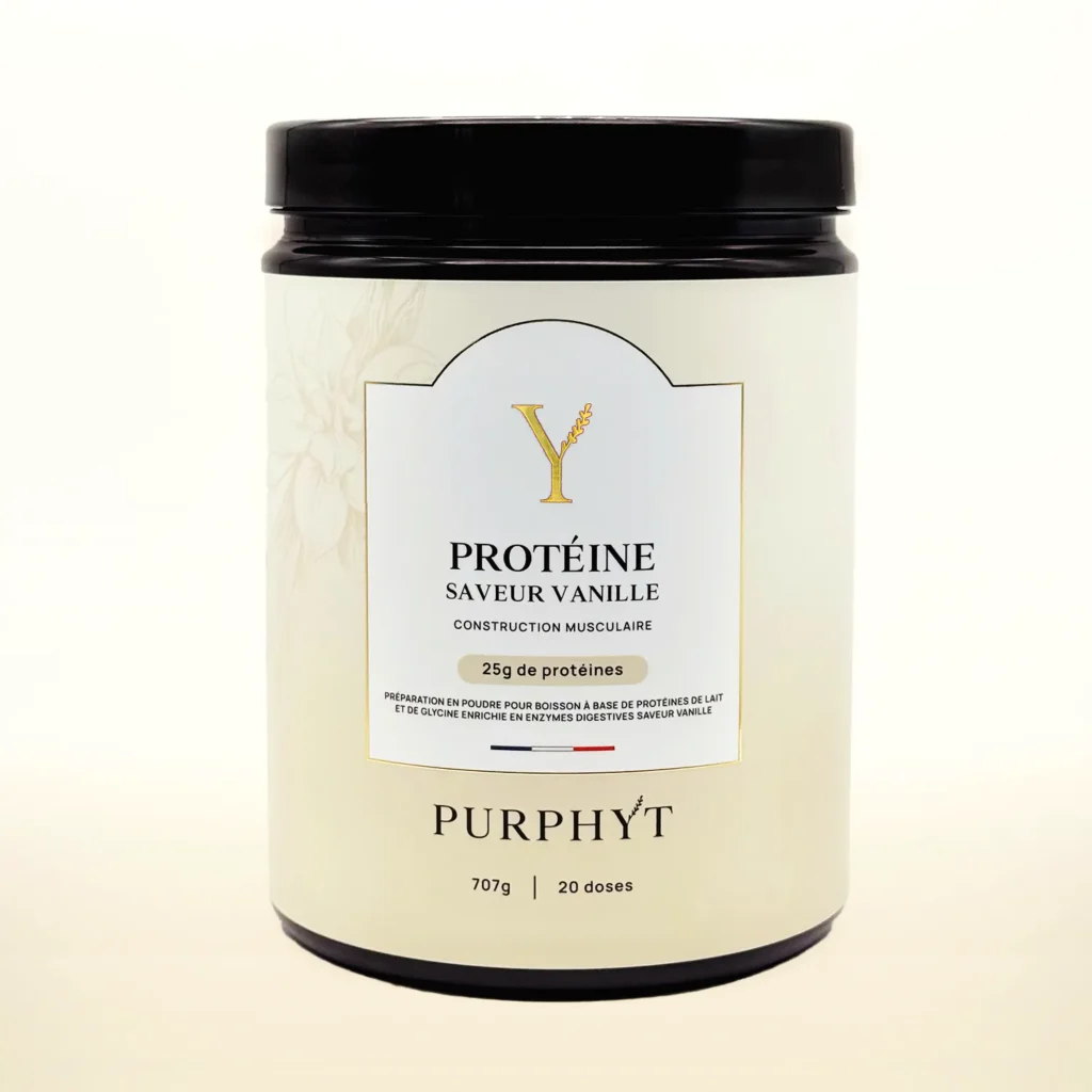 Protéine saveur vanille de Purphyt avec Digezyme et glycine